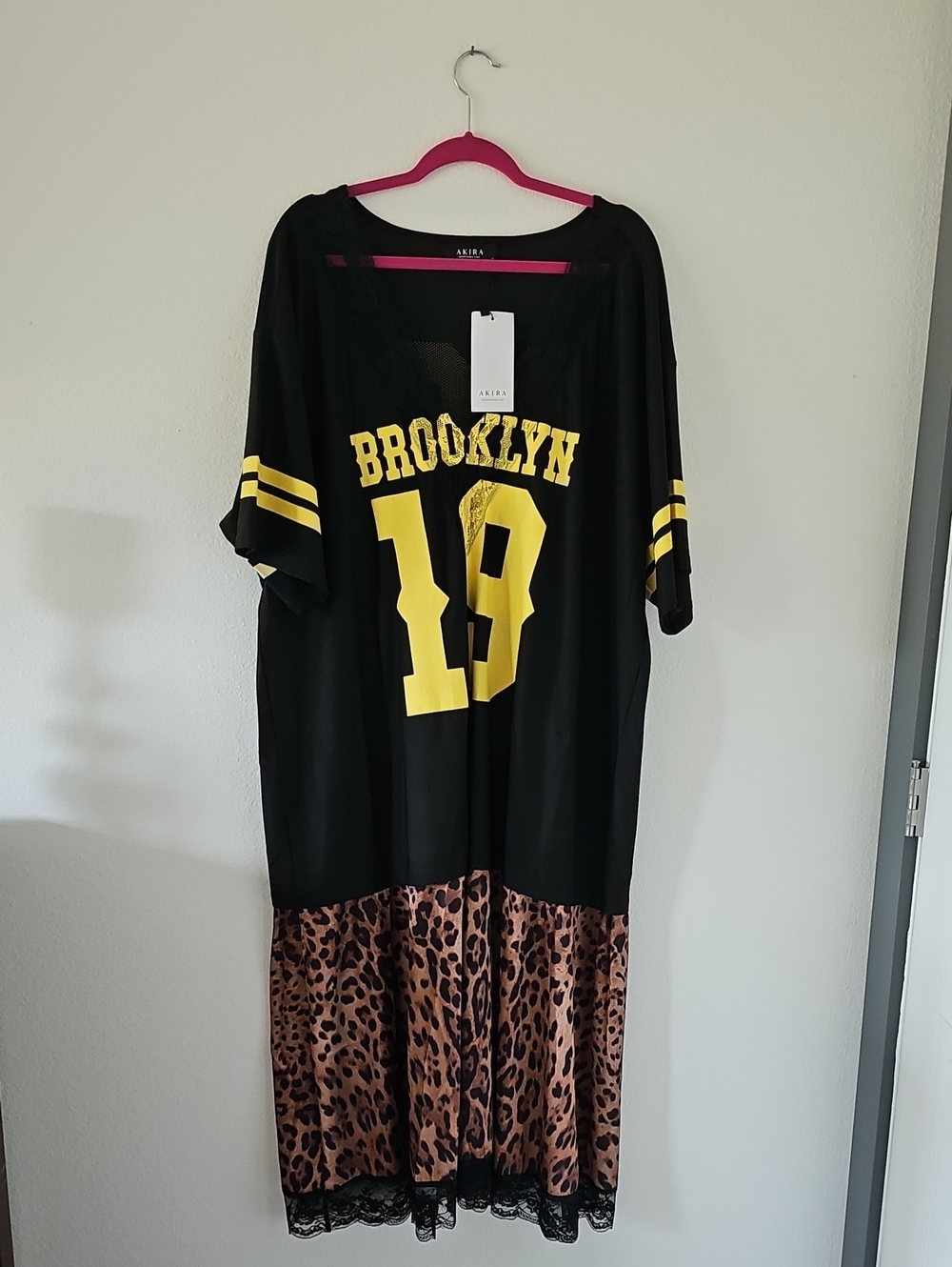 ●●AKIRA MAXI MIXED MEDIA DRESS NWT S. 1X●●